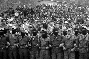 Marichuy Patricio Martinez, the spokewoman of the Indigenous Governing Council, attends a rally in the Zapatista Caracol of Oventik, in the southern state of Chiapas, October 19, 2017. Marichuy Patricio started a trip in the five Caracoles venues where the Zapatista rebels demonstrate their support to run for te Presidency of Mexico. Photo by Heriberto Rodriguez